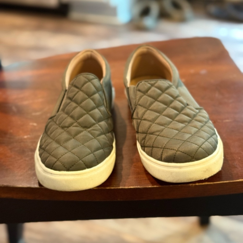 a new day Quilted Slip-On Sneakers - Olive Green